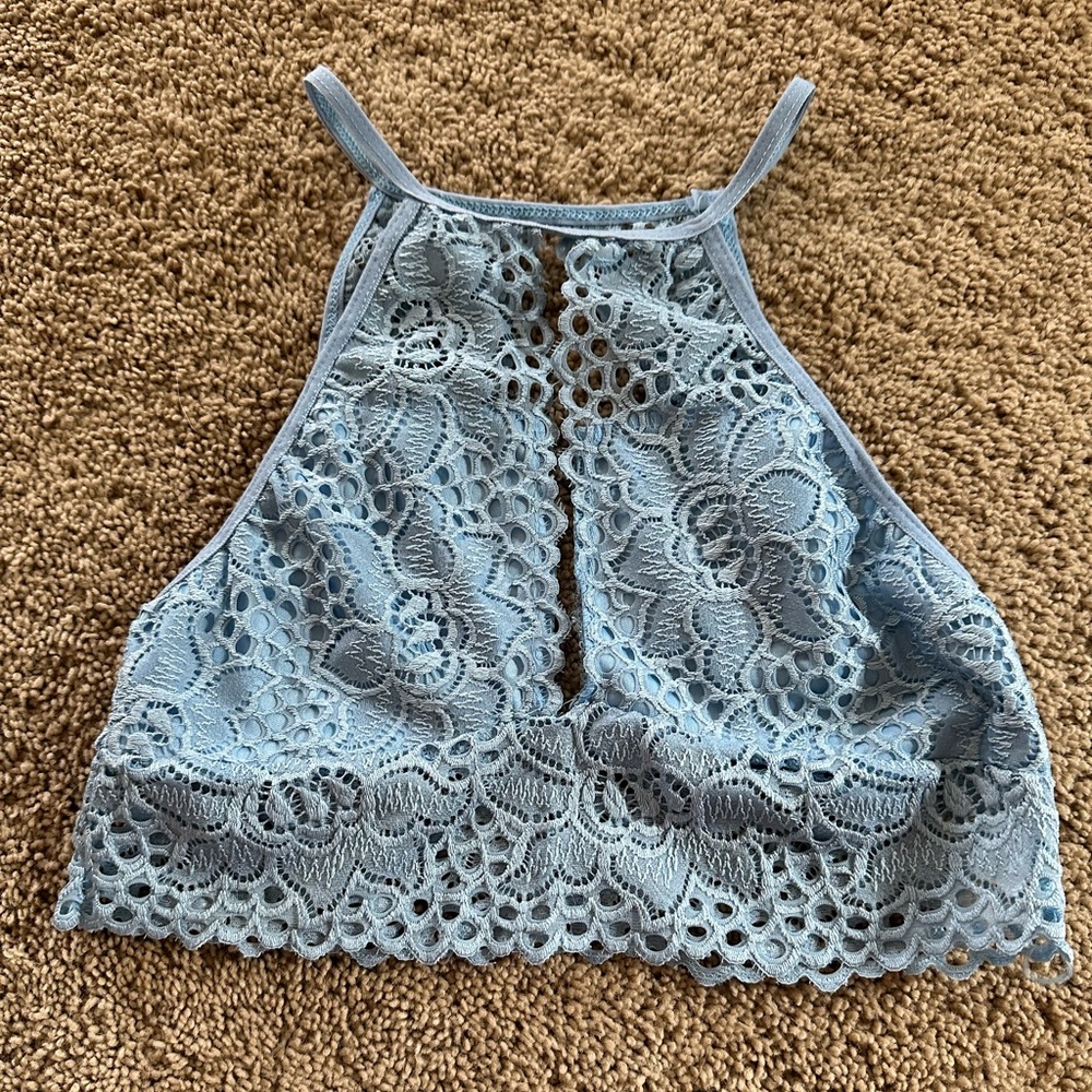 Blue crop top
